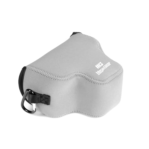MegaGear Neopren-Kameratasche für Canon EOS R100 (18–45 mm) – stilvolle und schützende Tasche für Digitale Fotografie (Grau) von MegaGear