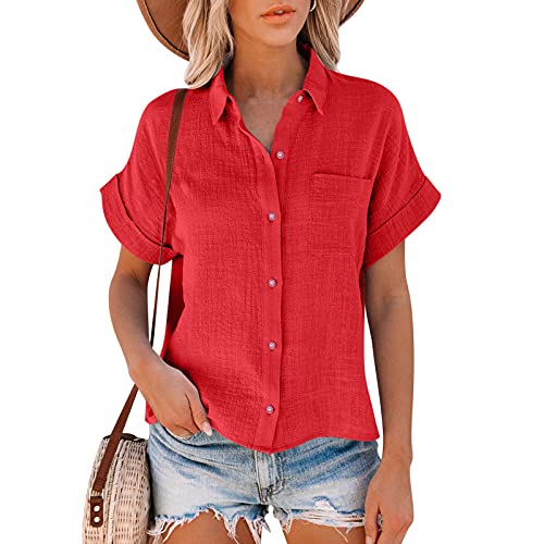MeiLyviba Damen Bluse Kurzarm Damenblusen Hemdbluse Oberteile Tshirt T Shirt Tops Bunte Blumenmuster Druck V-Ausschnitte Elegant Tunika Lose Knöpfe mit Kragen Kurz Ärmel Sommershirts Mode Lose MeiLyviba Damen Bluse Kurzarm Damenblusen Hemdbluse Oberteile Tshirt T Shirt Tops Bunte Blumenmuster Druck V-Ausschnitte Elegant Tunika Lose Knöpfe mit Kragen Kurz Ärmel Sommershirts Mode Lose von MeiLyviba