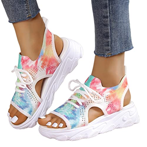MeiLyviba Damen Sandalen Bequem Flach Klettverschluss Sandaletten Mit Absatz Sommer Vintage Elegant Schnüren Schuhe Ultraleichte Tennisschuhe Stretch Fly Woven Sommerschuhe MeiLyviba Damen Sandalen Bequem Flach Klettverschluss Sandaletten Mit Absatz Sommer Vintage Elegant Schnüren Schuhe Ultraleichte Tennisschuhe Stretch Fly Woven Sommerschuhe von MeiLyviba