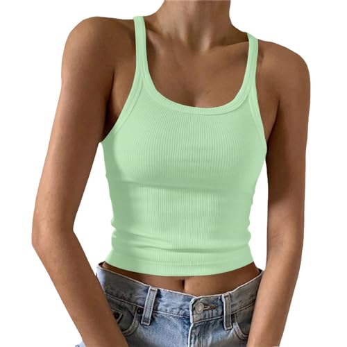 MeiLyviba Damen Tank Top Ärmellose Sommer T Shirt Baumwolle Tops Rundhals Oberteile Basic MeiLyviba Damen Tank Top Ärmellose Sommer T Shirt Baumwolle Tops Rundhals Oberteile Basic von MeiLyviba