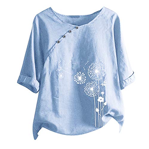 MeiLyviba Leinenoberteile Tshirt Tunika Elegante Casual Blumen Print Mode Lose T Shirt Pullover Tops Leinen Bluse Damen Sommer Kurzarm Übergröße Hemdbluse Oberteile Leinenbluse Grosse Grössen MeiLyviba Leinenoberteile Tshirt Tunika Elegante Casual Blumen Print Mode Lose T Shirt Pullover Tops Leinen Bluse Damen Sommer Kurzarm Übergröße Hemdbluse Oberteile Leinenbluse Grosse Grössen von MeiLyviba