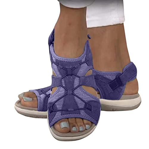 MeiLyviba Sandalen Damen Sommer Passen Sie Die Neuesten Pu Retro Fashion Solid Color Qualitätssandalen Und Flachen Schuhe Für Frauen An Schuhe S Damen von MeiLyviba