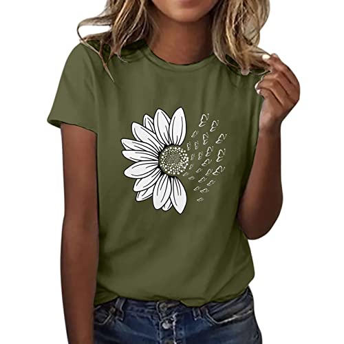 MeiLyviba T-Shirt Damen Sommer Kurzarm Mode Hemd Bluse O-Ausschnitt Motiv Sommershirt Oberteil Tops Pullover Casual Rundhals Damenbluse Kurzen Ärmel MeiLyviba T-Shirt Damen Sommer Kurzarm Mode Hemd Bluse O-Ausschnitt Motiv Sommershirt Oberteil Tops Pullover Casual Rundhals Damenbluse Kurzen Ärmel von MeiLyviba