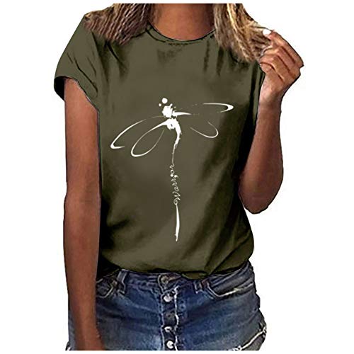 MeiLyviba T-Shirt Damen Sommer Kurzarm Mode Hemd Bluse O-Ausschnitt Motiv Sommershirt Oberteil Tops Pullover Casual Rundhals Damenbluse Kurzen Ärmel MeiLyviba T-Shirt Damen Sommer Kurzarm Mode Hemd Bluse O-Ausschnitt Motiv Sommershirt Oberteil Tops Pullover Casual Rundhals Damenbluse Kurzen Ärmel von MeiLyviba
