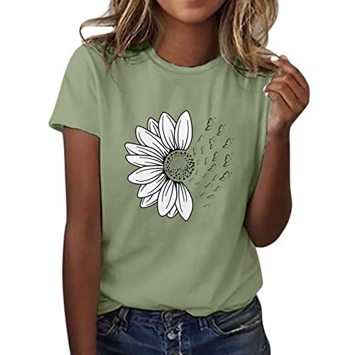 MeiLyviba T-Shirt Damen Sommer Kurzarm Mode Hemd Bluse O-Ausschnitt Motiv Sommershirt Oberteil Tops Pullover Casual Rundhals Damenbluse Kurzen Ärmel MeiLyviba T-Shirt Damen Sommer Kurzarm Mode Hemd Bluse O-Ausschnitt Motiv Sommershirt Oberteil Tops Pullover Casual Rundhals Damenbluse Kurzen Ärmel von MeiLyviba