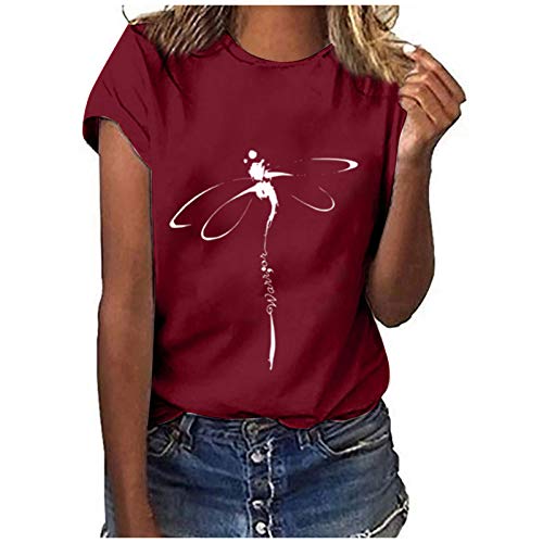 MeiLyviba T-Shirt Damen Sommer Kurzarm Mode Hemd Bluse O-Ausschnitt Motiv Sommershirt Oberteil Tops Pullover Casual Rundhals Damenbluse Kurzen Ärmel MeiLyviba T-Shirt Damen Sommer Kurzarm Mode Hemd Bluse O-Ausschnitt Motiv Sommershirt Oberteil Tops Pullover Casual Rundhals Damenbluse Kurzen Ärmel von MeiLyviba