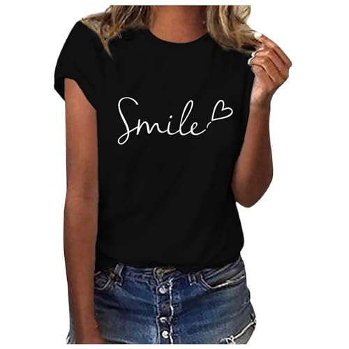 MeiLyviba T-Shirt Damen Sommer Kurzarm Mode Hemd Bluse O-Ausschnitt Motiv Sommershirt Oberteil Tops Pullover Casual Rundhals Damenbluse Kurzen Ärmel MeiLyviba T-Shirt Damen Sommer Kurzarm Mode Hemd Bluse O-Ausschnitt Motiv Sommershirt Oberteil Tops Pullover Casual Rundhals Damenbluse Kurzen Ärmel von MeiLyviba