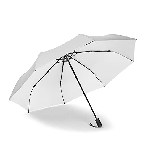 Meichoon Winddichter Regenschirm, 8 Rippen, kompakt, tragbar, faltbar, Auto-Geldbörse, Sonnenschirm mit & einfaches automatisches Öffnen/Schließen Knopf für Einhandbedienung, Weiß Meichoon Winddichter Regenschirm, 8 Rippen, kompakt, tragbar, faltbar, Auto-Geldbörse, Sonnenschirm mit & einfaches automatisches Öffnen/Schließen Knopf für Einhandbedienung, Weiß von Meichoon