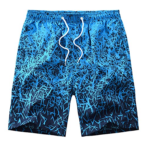 Herren Badehose Flamme 3D Print Hawaii Bermuda Surf Board Strand Badeshorts Sportshorts Sommer Shorts Schnelltrocknend Schwimmhose für Jungen Männer Kurz Hose Große Größe Boardshorts Trainingshose von Meilily