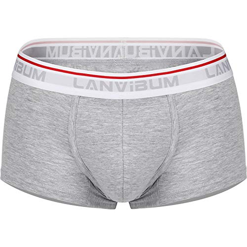 Meilily Boxershorts Kurz Herren Männer Unterwäsche Einfarbig Atmungsaktiv Unterhosen Men Retroshorts Boxer von Meilily