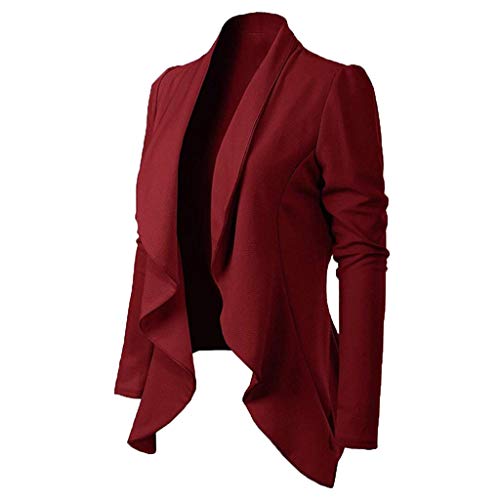 Meilily Short Blazer Anzugjacke Damen Langärmlig Schößchen Rüschen Jacke Blazer Top Kragen Enganliegend lose Schmal usiness Hochzeit Party Smoking Sakko Meilily Short Blazer Anzugjacke Damen Langärmlig Schößchen Rüschen Jacke Blazer Top Kragen Enganliegend lose Schmal usiness Hochzeit Party Smoking Sakko von Meilily