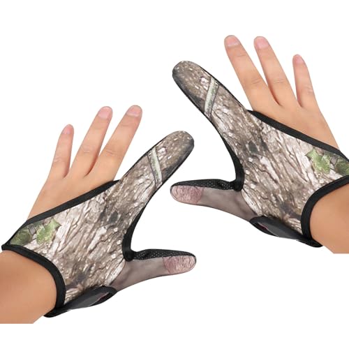 Meiliyizu 1 Paar rutschfeste Handflächen, bequem, professionelle 2-Finger-Angelhandschuhe, praktische 2-Finger-Handschuhe für Angelaktivitäten von Meiliyizu