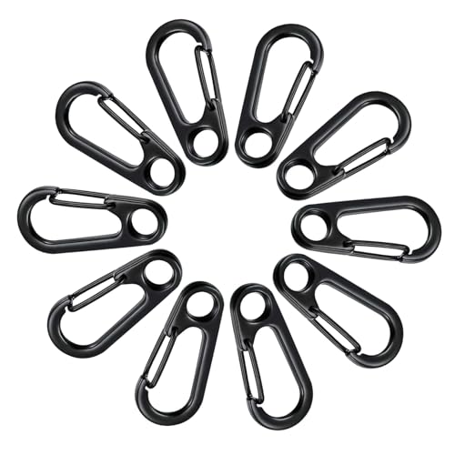 Meiliyizu 10 x Federhaken, Schlüsselhalter, Schlüsselanhänger, Karabiner, Legierung, Schlüsselanhänger, Clip, Multifunktionskarabiner, Schlüsselanhänger von Meiliyizu