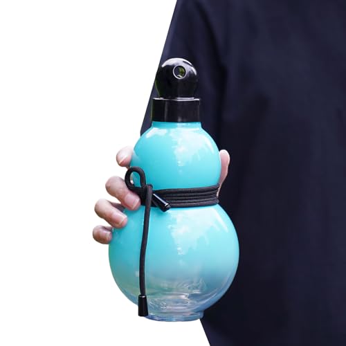 Meiliyizu 1000 ml Kürbis-Wasserflasche, Sport-Trinkflasche, Sport-Trinkflasche, Kürbisform, Reise-Crossbody-Trinkflasche für Fitnessstudio von Meiliyizu