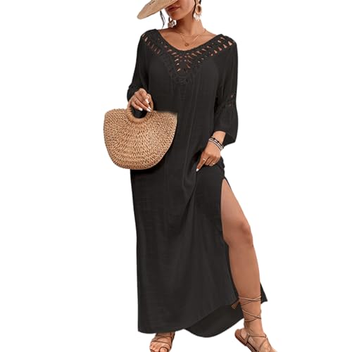 Meiliyizu Damen Strandkleid, ausgehöhlt, Schwimmen, Sonnenkleid, Strandkleid, oben seitlich geteiltes Kleid für Strandkleidung von Meiliyizu