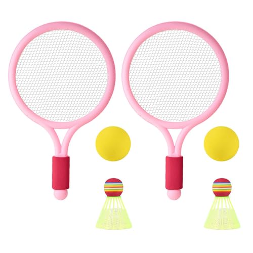 Meiliyizu Kinder-Tennisschläger für Kinder, Kleinkinder, 2–15 Jahre, Tennisschläger-Set, Badmintonschläger mit 2 Badmintons und 2 Schaumstoffbällen von Meiliyizu