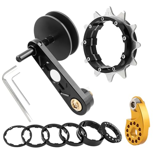 Meiliyizu Single Speed Conversion Kits Cassettes Cogs Bike Chain Tensioner Bicycles Single Speed Adjuster Converter Easy To Use von Meiliyizu