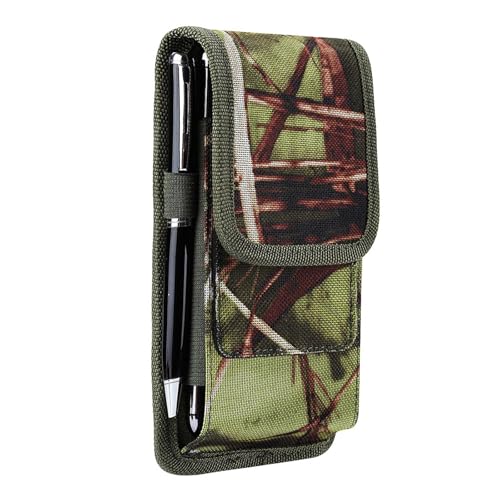 Nylon Stoff Tragegürtel Hüfttasche Vertikale Tasche Camouflage Schwarz für XSMAX 6/7/8plus von Meiliyizu