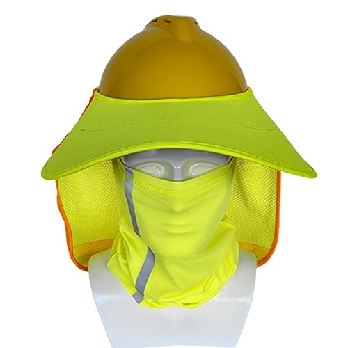 Schutzhüte Sonnenschutz mit reflektierendem Streifen, breite Krempe, Nackenschutz, Netz-Sonnenschutz für Helme, HardHat-Zubehör von Meiliyizu