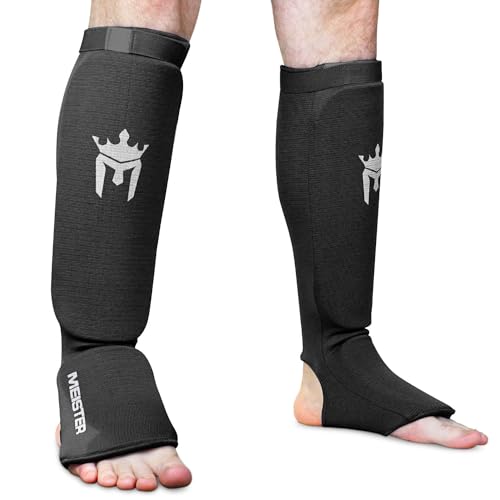Meister MMA Gepolsterte Schienbeinschützer Elastisches Gewebe 1 Paar Schwarz XS Meister MMA Gepolsterte Schienbeinschützer Elastisches Gewebe 1 Paar Schwarz XS von Meister