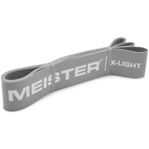 Meister X-Band Widerstandsbänder, Komfort-Breite, 104,1 x 5,1 cm, X-breite Premium-Loop-Bänder, X-Light/Grau von Meister