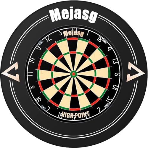 Mejasg Profi Dartscheibe Sisal mit PU Dartscheibe Surround, Sisal Dartscheibe Outdoor mit 6 Dartpfeile aus Metall und Abnehmbaren Zahlenring, Klassische Dartboards Dartscheibe Set für Erwachsene Mejasg Profi Dartscheibe Sisal mit PU Dartscheibe Surround, Sisal Dartscheibe Outdoor mit 6 Dartpfeile aus Metall und Abnehmbaren Zahlenring, Klassische Dartboards Dartscheibe Set für Erwachsene von Mejasg