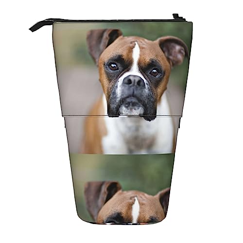 Melbrakin Federmäppchen mit Boxer-Hund-Motiv, Federmäppchen mit Ständer, Teleskop-Federmäppchen mit Ständer, Stifthalter, Stifttasche Melbrakin Federmäppchen mit Boxer-Hund-Motiv, Federmäppchen mit Ständer, Teleskop-Federmäppchen mit Ständer, Stifthalter, Stifttasche von Melbrakin