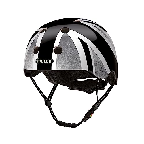 Melon Fahrradhelm »Union Jack Plain« für Damen, Herren und Kinder | Leichter & sicherer urbaner Cityhelm mit Magnetverschluss, individuell anpassbar in grau, schwarz | Größe M-L (52–58cm) Melon Fahrradhelm »Union Jack Plain« für Damen, Herren und Kinder | Leichter & sicherer urbaner Cityhelm mit Magnetverschluss, individuell anpassbar in grau, schwarz | Größe M-L (52–58cm) von Melon