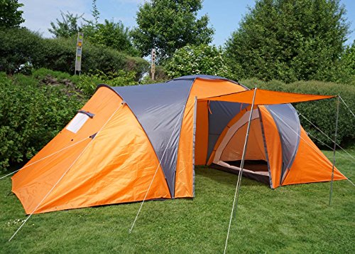 Campingzelt Loksa, 6-Mann Zelt Kuppelzelt Igluzelt Festival-Zelt, 6 Personen - orange Campingzelt Loksa, 6-Mann Zelt Kuppelzelt Igluzelt Festival-Zelt, 6 Personen - orange von Mendler