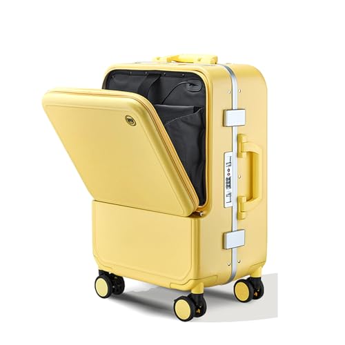 Meoky Aluminiumrahmen Koffer Handgepäckwagen TSA Locks Laptop Trolley Koffer Flugzeug Handgepäck Koffer Koffer Ausgestattet mit Bremsen,2,24in von Meoky