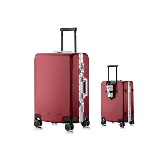 Meoky Hartschalenkoffer großer Koffer 4 Räder leicht TSA Ausgestattet mit einem faltbaren Getränkehalter,1,22in von Meoky