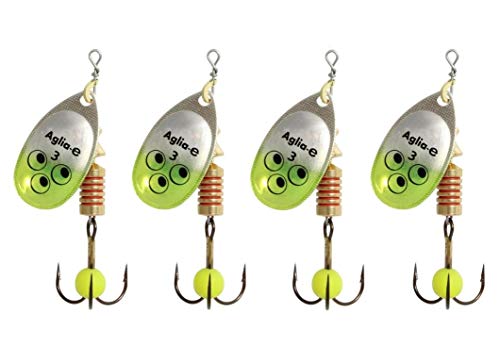 Mepps Aglia E-Brite Gr. 5 Chartreuse 4 Spinner Forellenblinker Set von Mepps