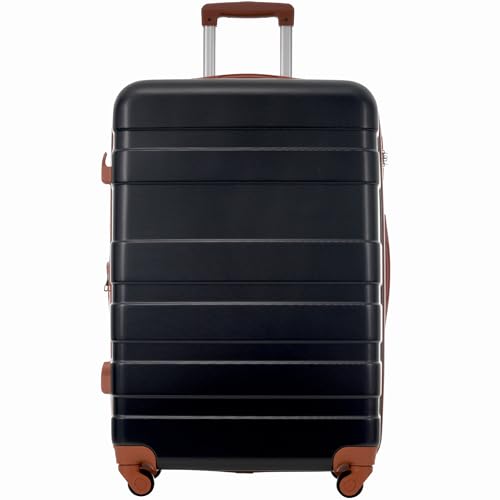 Merax Hartschalenkoffer L mit 4 Rollen, ABS-Material, TSA-Schloss, erweiterbar 3-5 cm, Schwarz Merax Hartschalenkoffer L mit 4 Rollen, ABS-Material, TSA-Schloss, erweiterbar 3-5 cm, Schwarz von Merax