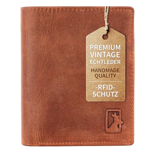 Mercano Premium Vintage Echtleder Geldbörse Braun mit RFID-Schutz I inkl. Geschenkbox, für Damen & Herren, Portemonnaie mit Kartenfächern und Münzfach, Wallet Brieftasche Portmonee Geldbeutel Mercano Premium Vintage Echtleder Geldbörse Braun mit RFID-Schutz I inkl. Geschenkbox, für Damen & Herren, Portemonnaie mit Kartenfächern und Münzfach, Wallet Brieftasche Portmonee Geldbeutel von Mercano