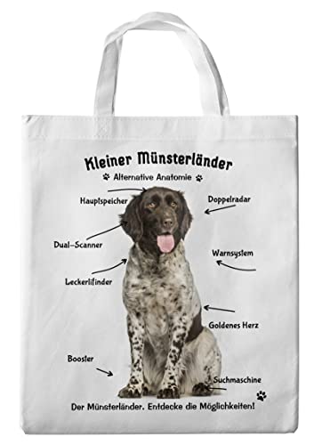 Merchandise for Fans Einkaufstasche - 38 x 42 cm - Motiv: Alternative Anatomie Kleiner Münsterländer 01, Weiß, S Merchandise for Fans Einkaufstasche - 38 x 42 cm - Motiv: Alternative Anatomie Kleiner Münsterländer 01, Weiß, S von Merchandise for Fans