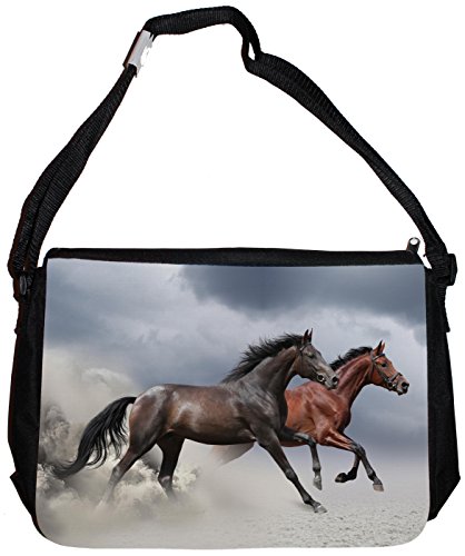 Merchandise for Fans Schultertasche - 38x28x8cm, 8,5 Liter, schwarz Motiv: Pferd/Pferde - 03 Merchandise for Fans Schultertasche - 38x28x8cm, 8,5 Liter, schwarz Motiv: Pferd/Pferde - 03 von Merchandise for Fans