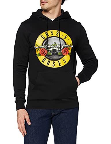 MERCHCODE Herren Guns n' Roses Logo Kapuzenpullover, Black, M von MERCHCODE