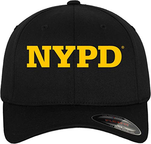 Merchcode MC487-NYPD 3D Logo Flexfit Kappe, Black, L/XL von MERCHCODE