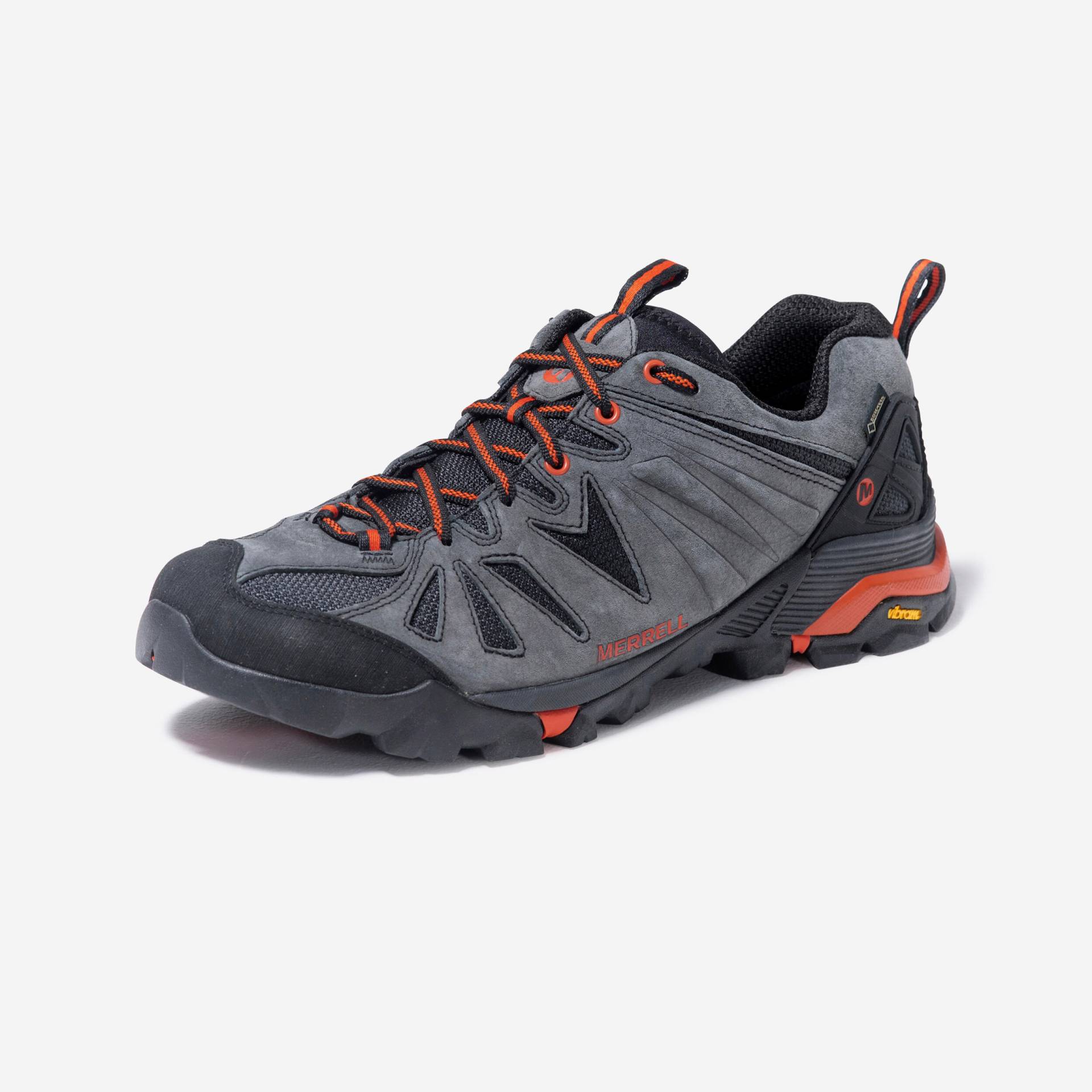 Wanderschuhe Bergwandern Capra Gore-Tex (V2) wasserdicht Herren grau/orange von Merrell