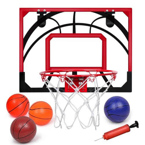 MerryXGift Basketballkorb Indoor, Mini Basketballkorb mit 4 Basketball, Ballpumpe für Jungen 6-10 Jahre, Basketballkorb Geschenke für Kinder MerryXGift Basketballkorb Indoor, Mini Basketballkorb mit 4 Basketball, Ballpumpe für Jungen 6-10 Jahre, Basketballkorb Geschenke für Kinder von MerryXGift