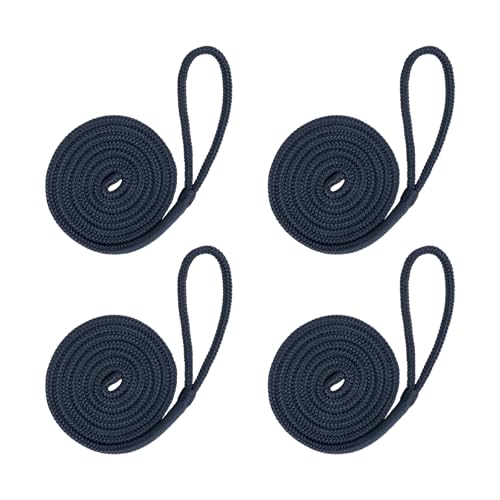 Mesle Fenderleine mit Auge 4er Set, Seil für Fender Boot, Festmacherleine, Seil am Bootsfender befestigen an Boot, Schiff, Yacht Mesle Fenderleine mit Auge 4er Set, Seil für Fender Boot, Festmacherleine, Seil am Bootsfender befestigen an Boot, Schiff, Yacht von Mesle