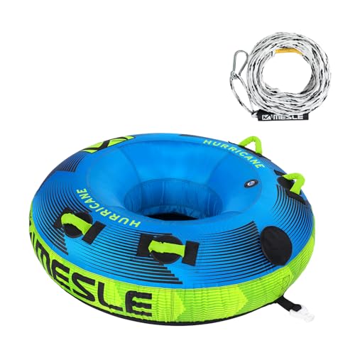 Mesle Funtube Hurricane 58', Set mit Leine, Großer 1-2 Personen Donut Wasserreifen aufblasbar, Towable Tube für Kinder & Erwachsene, Wasser Schleppring für Boot & Jetski, Wasserreifen zum Ziehen Mesle Funtube Hurricane 58', Set mit Leine, Großer 1-2 Personen Donut Wasserreifen aufblasbar, Towable Tube für Kinder & Erwachsene, Wasser Schleppring für Boot & Jetski, Wasserreifen zum Ziehen von Mesle