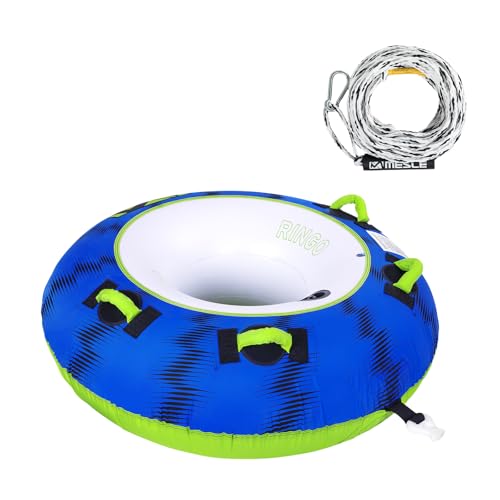 Mesle Funtube Ringo 54', Set mit Leine, 1-2 Personen Donut Wasserreifen aufblasbar, Towable Tube für Kinder & Erwachsene, Wasser Schleppring für Boot & Jetski, Wasserreifen zum Ziehen Mesle Funtube Ringo 54', Set mit Leine, 1-2 Personen Donut Wasserreifen aufblasbar, Towable Tube für Kinder & Erwachsene, Wasser Schleppring für Boot & Jetski, Wasserreifen zum Ziehen von Mesle