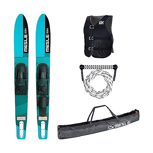 Mesle Wasser-Ski Set XPlore 157 cm mit Weste Sportsman + Leine Combo + Tasche Universal, Anfänger und Fortgeschrittene Combo-Ski Ausrüstung für Jugendliche und Erwachsene Mesle Wasser-Ski Set XPlore 157 cm mit Weste Sportsman + Leine Combo + Tasche Universal, Anfänger und Fortgeschrittene Combo-Ski Ausrüstung für Jugendliche und Erwachsene von Mesle
