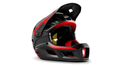 met parachute mcr mips helm mit abnehmbarem kinnriemen matte glossy black red von Met