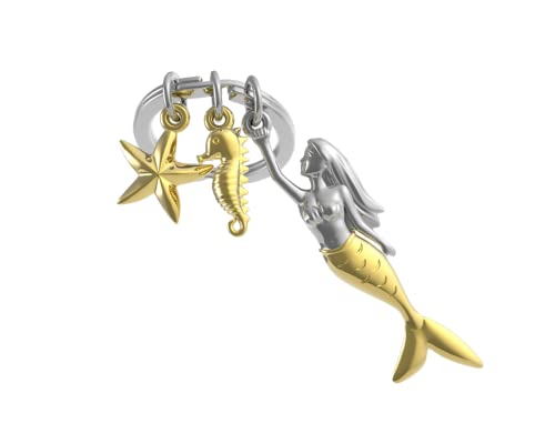 Meta[l]morphose Meerjungfrau Schlüsselanhänger mit Seestern und Seepferdchen von O meta[l]morphose