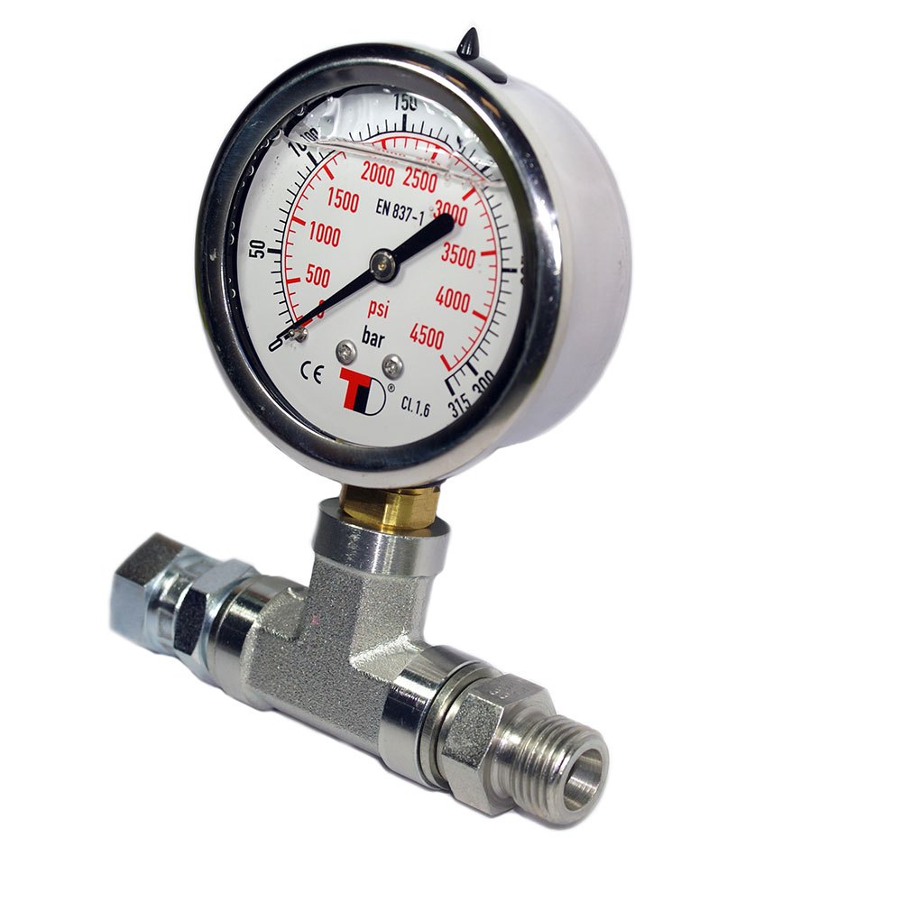 Metalsub Glycerin Pressure Gauge 315 Bar Output Bauer/lw Silber von Metalsub