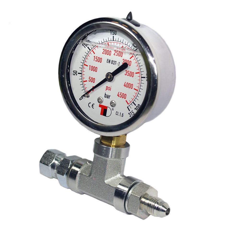 Metalsub Glycerin Pressure Gauge 315 Bar Output Coltri Silber von Metalsub