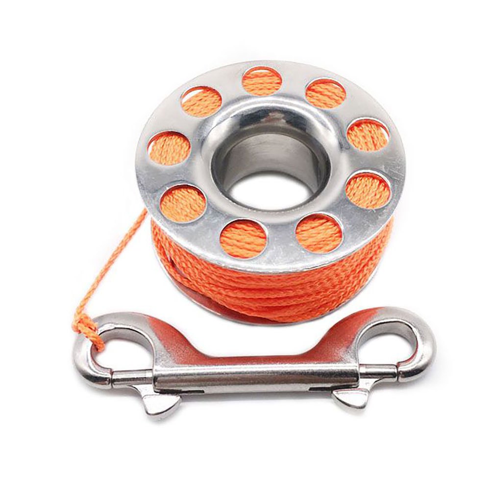 Metalsub Inox Tech 1.5 Mm Reel With Stainless Snap Spool Orange 30 m von Metalsub