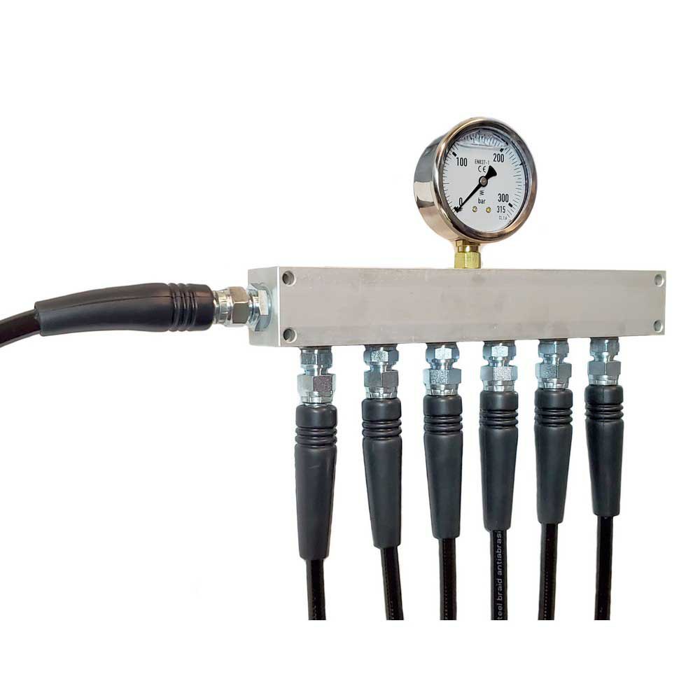 Metalsub Verteilerblock Mit Manometer G 1/4´´ Eingang 6 Ausgänge Metalsub Verteilerblock Mit Manometer G 1/4´´ Eingang 6 Ausgänge von Metalsub